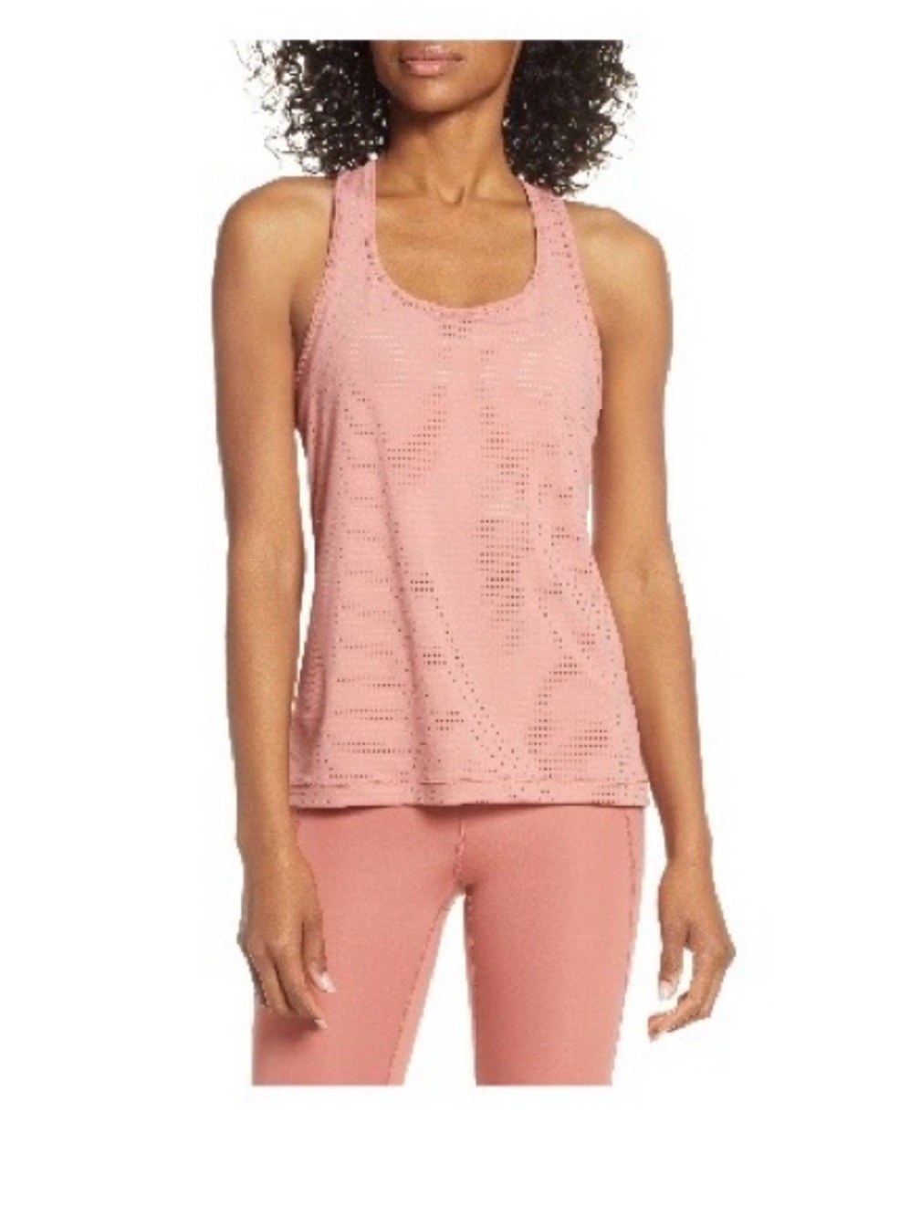 Zella Hollywood Mesh Racerback Tank- Pink Canyon
